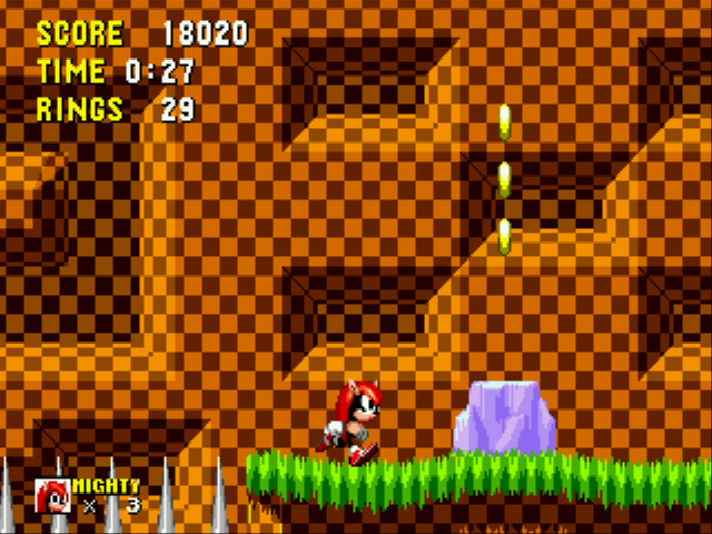 mighty in sonic 1 sprites